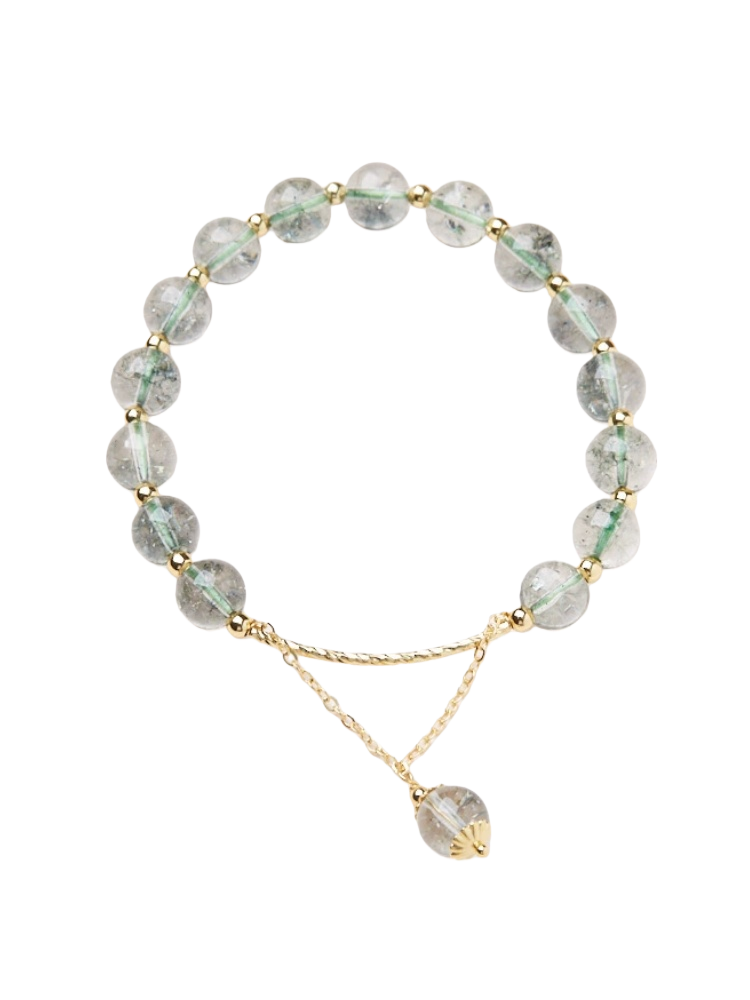 zensoullab White Crystal Bracelet Green Phantom Crystal Starry Sky Good Luck Crystal Bracelet