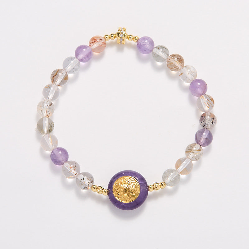 zensoullab6MM Bracelet Female S925 Silver Amethyst Zakiram Crystal Bracelet