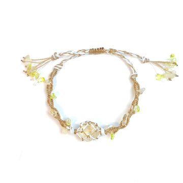 zensoullab Moonlight Catcher Hot-Selling Artificial Yellow Crystal Handmade Braided Rope Bracelet