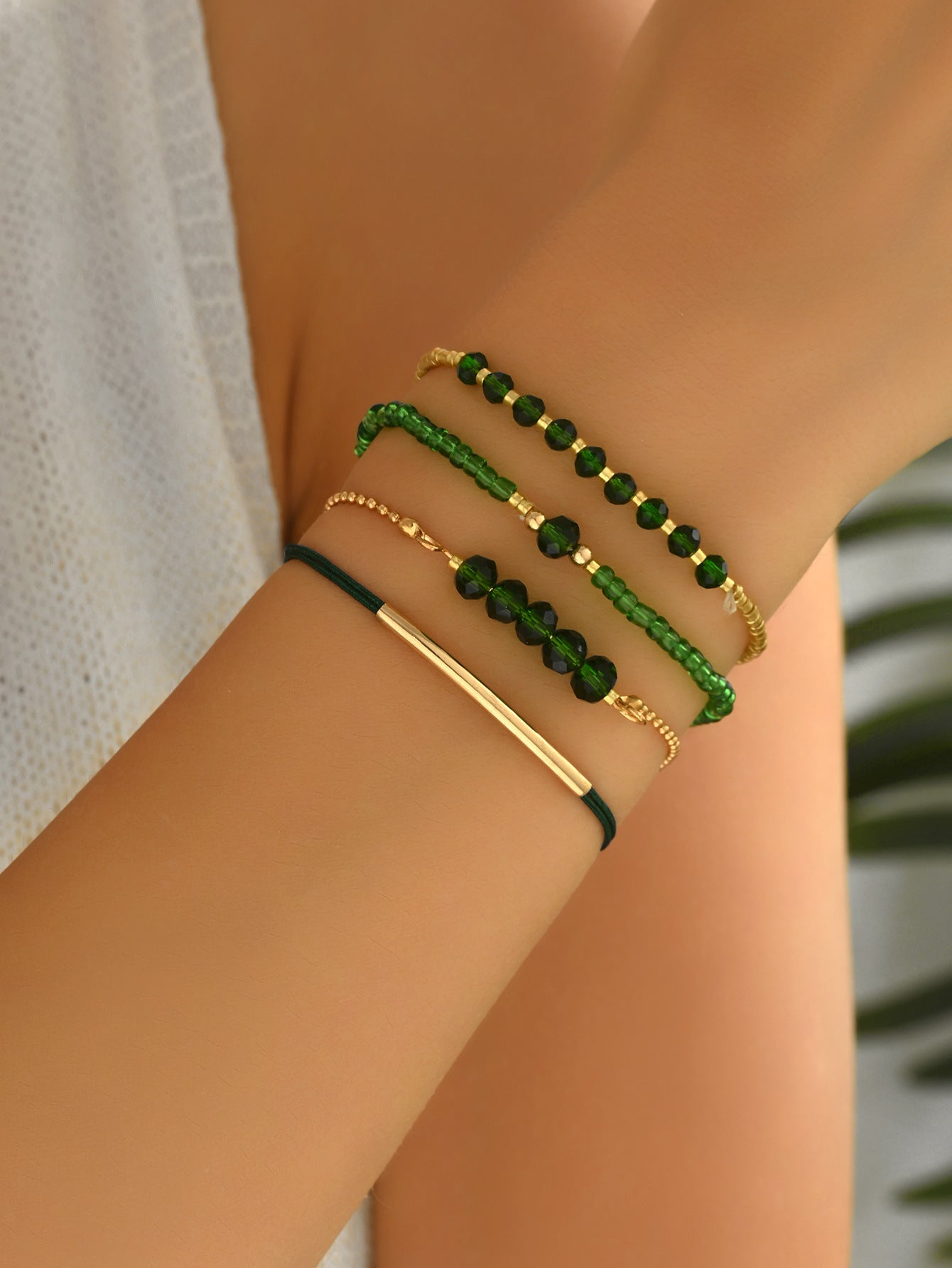 zensoullab Bohemian Vintage Glass Crystal Beaded Bracelet for Women