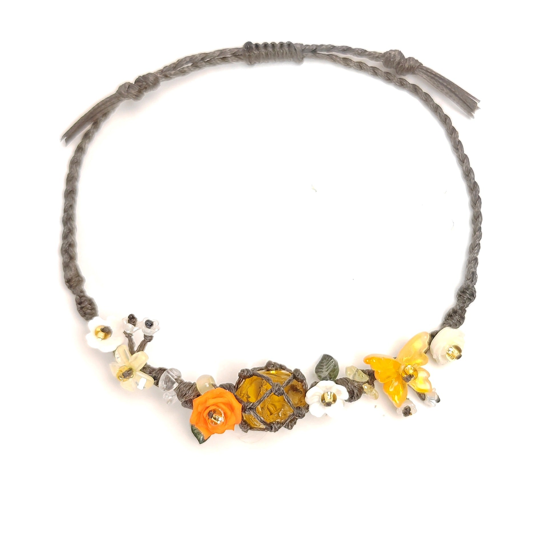 zensoullab Little Spring Day Heavy Craft Synthetic Crystal Braided Bracelet Original Design Bracelet