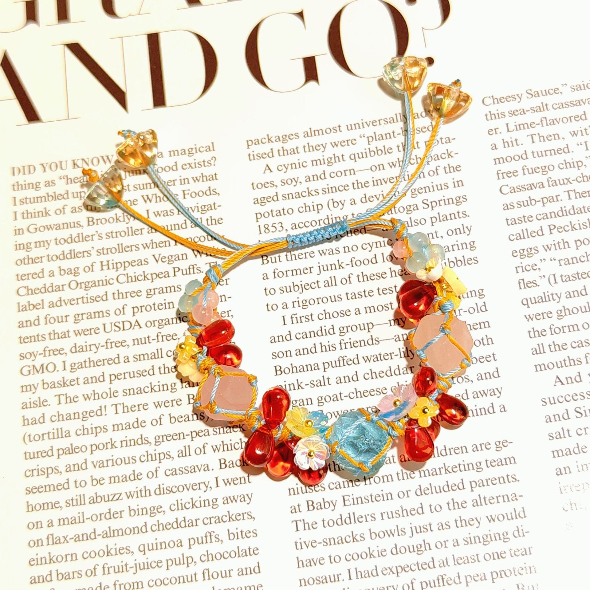 zensoullab Dunhuang Crystal Gravel Braided Rope Bracelet