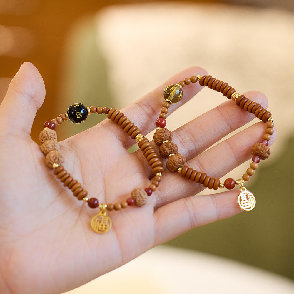 zensoullab Original Vajra Bodhi Bracelet Olive Kernel Tea Crystal Agate Crystal