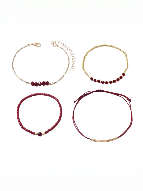 zensoullab Bohemian Vacation Style Glass Crystal Beaded Bracelet for Women Ethnic Style Stackable Elastic Bracelet