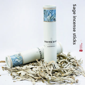 Zensoullab California White Salvia Officinalis Aromatherapy Himalaya Bowl Crystal Purification Plant Raw Materials Niche Aromatherapy Healing Domestic Incense Joss-Stick