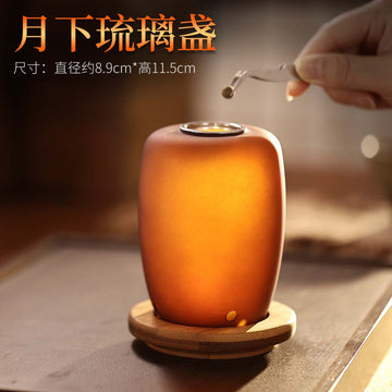 zensoullab Fireproof Candle Incense Burner Agarwood Wood Chips Aromatherapy Lamp Glass Incense Burner Glass Candle Holder Aromatherapy Lamp