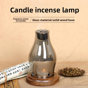 zensoullab Fireproof Candle Incense Burner Agarwood Wood Chips Aromatherapy Lamp Glass Incense Burner Glass Candle Holder Aromatherapy Lamp