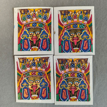 zensoullab Nepal Hand-painted Zakiram Thangka Portable Small Thangka Amulet Tibetan Female God of Wealth Necklace Car Hanging Pendant