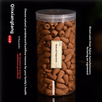 zensoullab 0.5kg Pack Sandalwood Agarwood Natural Backflow Incense Pellets Indoor Air Purification Tower Incense