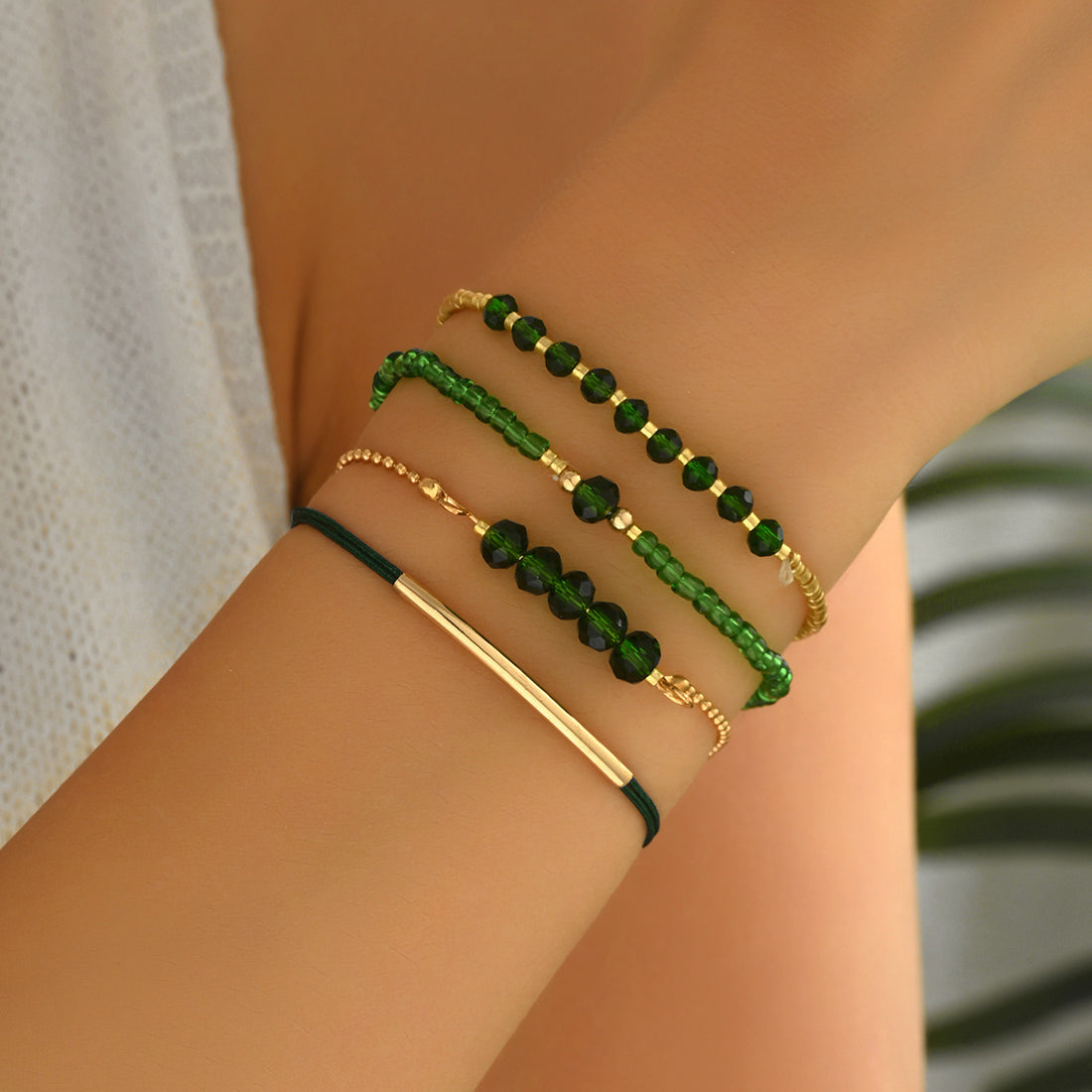 zensoullab Bohemian Vintage Glass Crystal Beaded Bracelet for Women