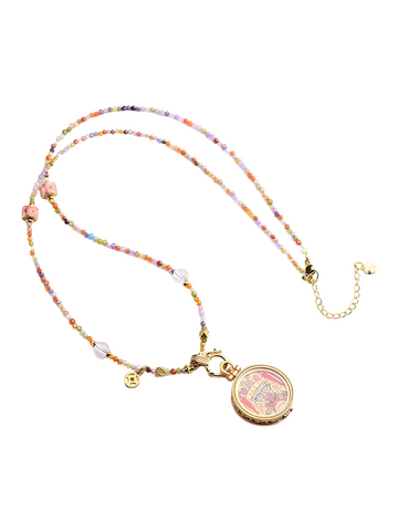 Zensoullab “Guardian of Energy” Handcrafted Beaded Necklace with Tibetan Talisman