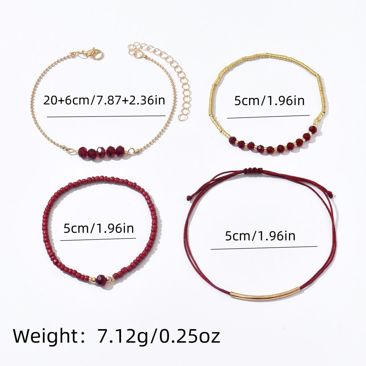 zensoullab Bohemian Vintage Glass Crystal Beaded Bracelet for Women