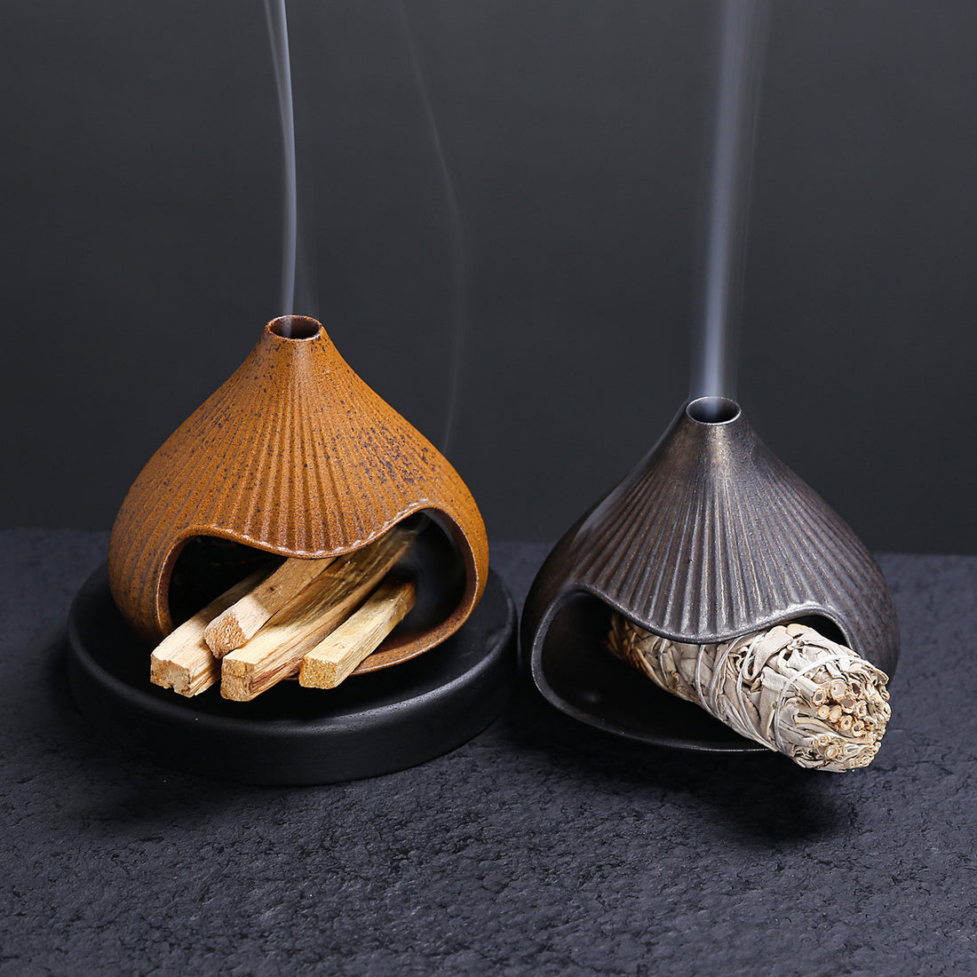 Ceramic Incense Burner Mount Fuji Small Wall Stove Cedar Sage Aromatherapy Burner Sacred Wood Purification Incense Burner Home Atmosphere Ornament