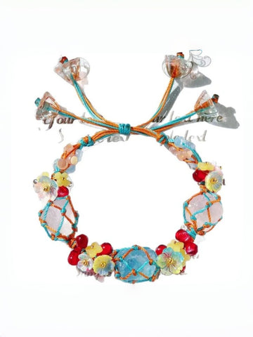 zensoullab Dunhuang Crystal Gravel Braided Rope Bracelet