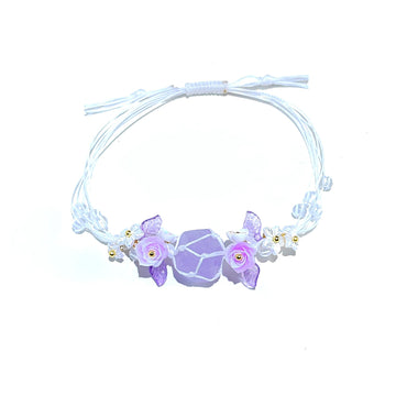 zensoullab Violet Night Natural Amethyst Crushed Stone Braided Rope