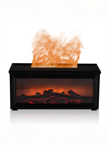 zensoullab Retro Fireplace Flame Humidifier 3D Simulation Fireplace Flame Aromatherapy Machine Home Desktop Aromatherapy Machine