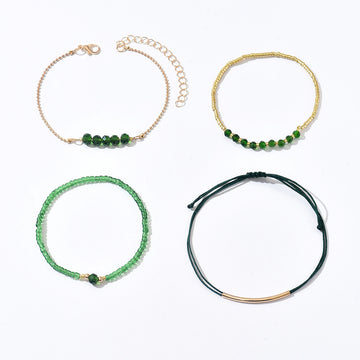 zensoullab Bohemian Vintage Glass Crystal Beaded Bracelet for Women