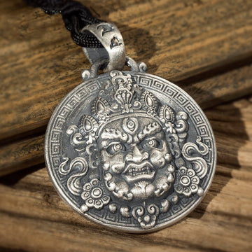 zensoullab National Trend Thai Silver Pendant Retro Three-Eyed Wisdom Buddha Hanging Ornament Original Handmade Buddha Amulet Versatile Men's and Women's Necklace