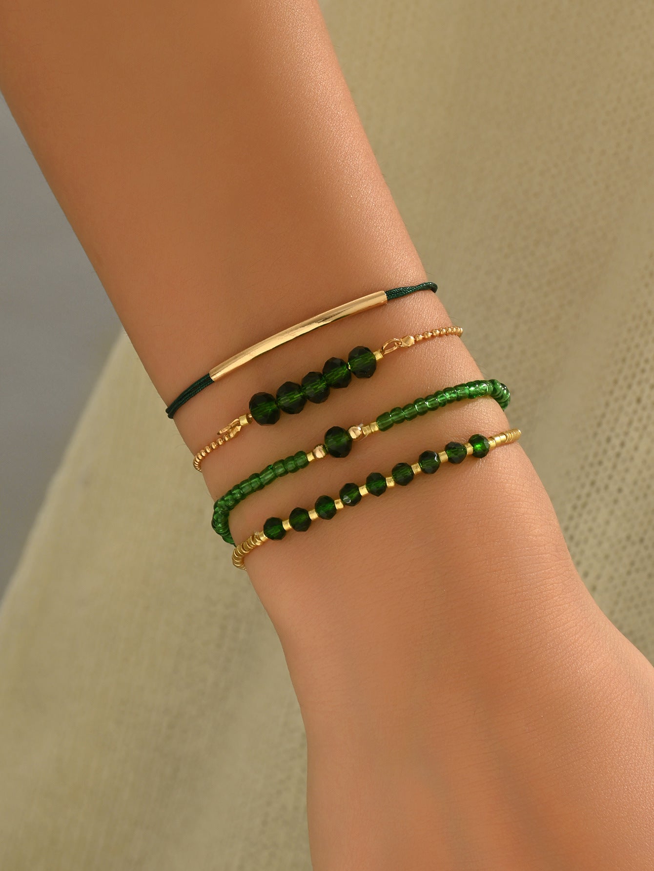 zensoullab Bohemian Vintage Glass Crystal Beaded Bracelet for Women