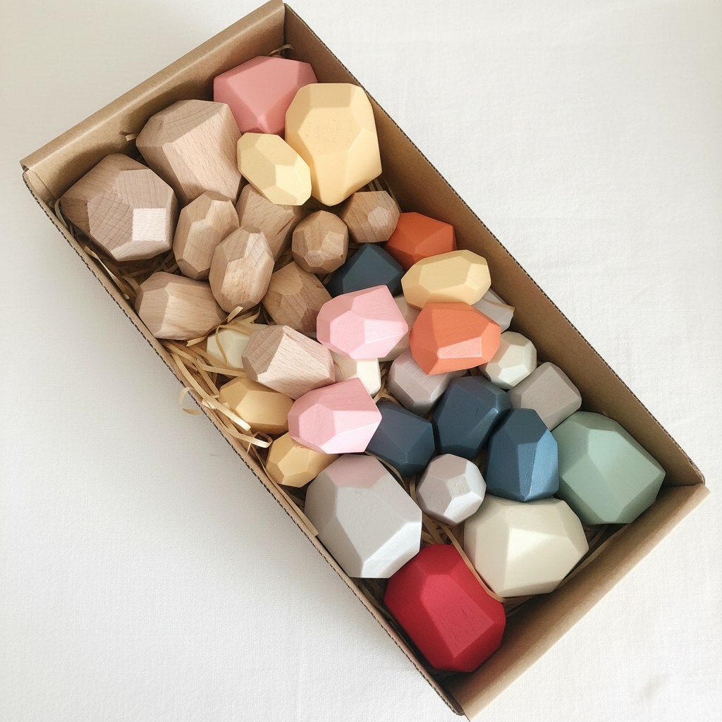 Mindful Stacking Stones – Solid Wood Zen Desk Décor | 3–10 Minute Visual Focus Practice (14+)