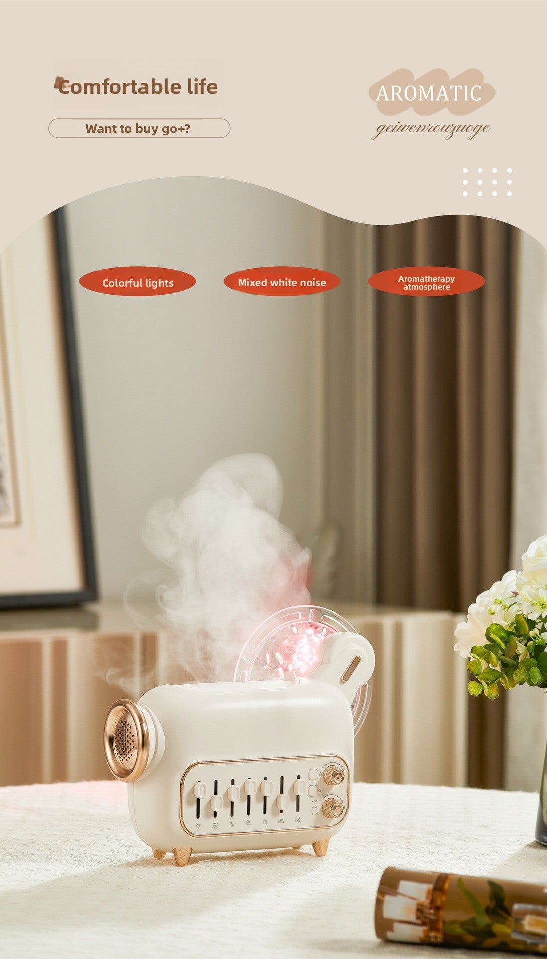 zensoullab New Product DIY White Noise Aromatherapy Machine Colorful Aurora Night Light Ultrasonic Essential Oil Bluetooth Speaker Humidifier