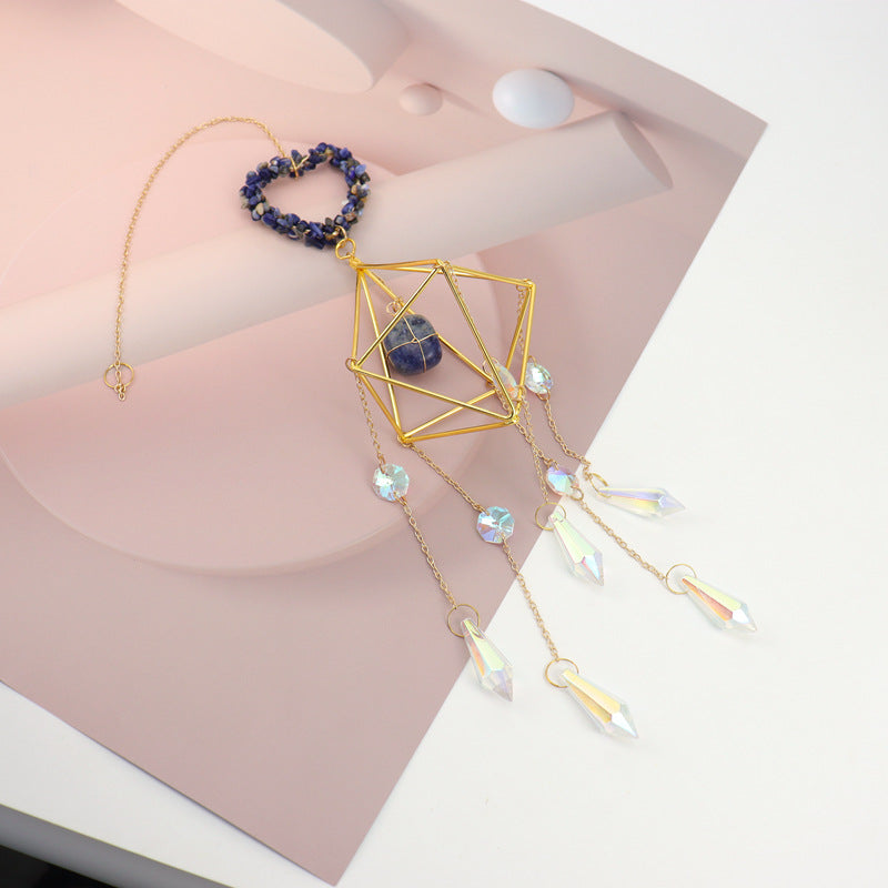 zensoullab Sun Catcher Crystal Air Frame Heart Pendant Light Garden Decoration Pendant Light Crystal Hanging Ornament