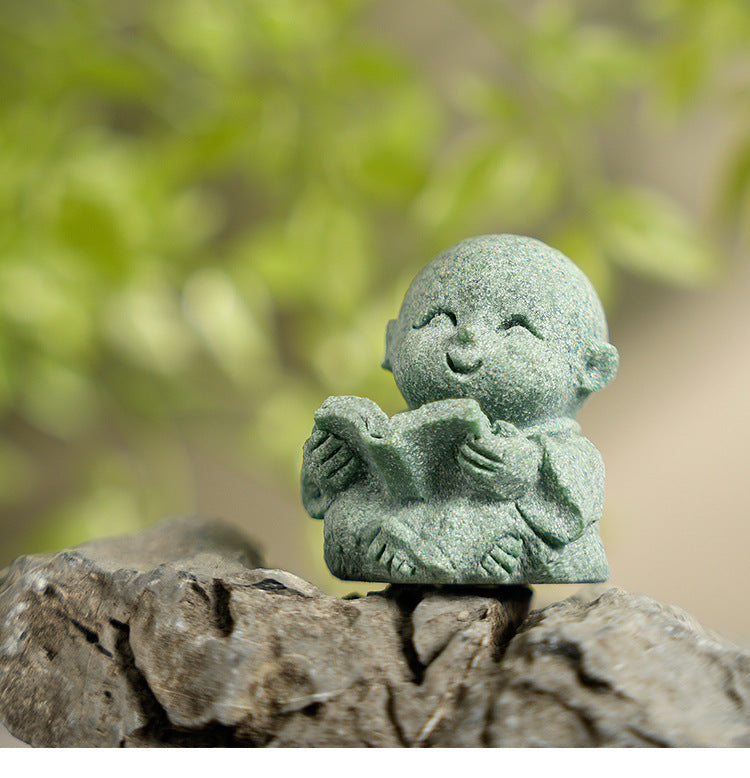 zensoullab Chinese Tea Pet Zen Small Novice Landscape Ornament Flower Garden Bonsai Rockery Cute Healing Decoration