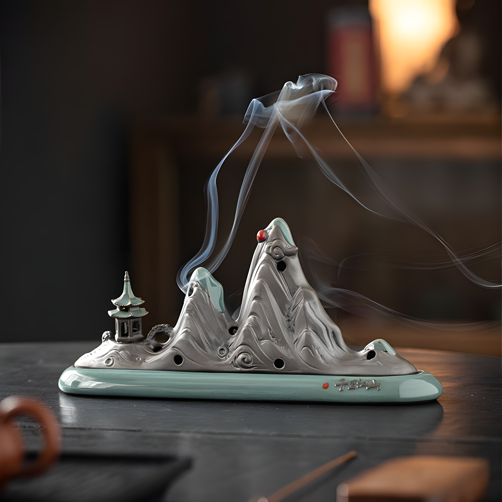 Zensoullab “Eternal Mountains” Ceramic Incense Burner | Zen Meditation & Mindfulness Decor
