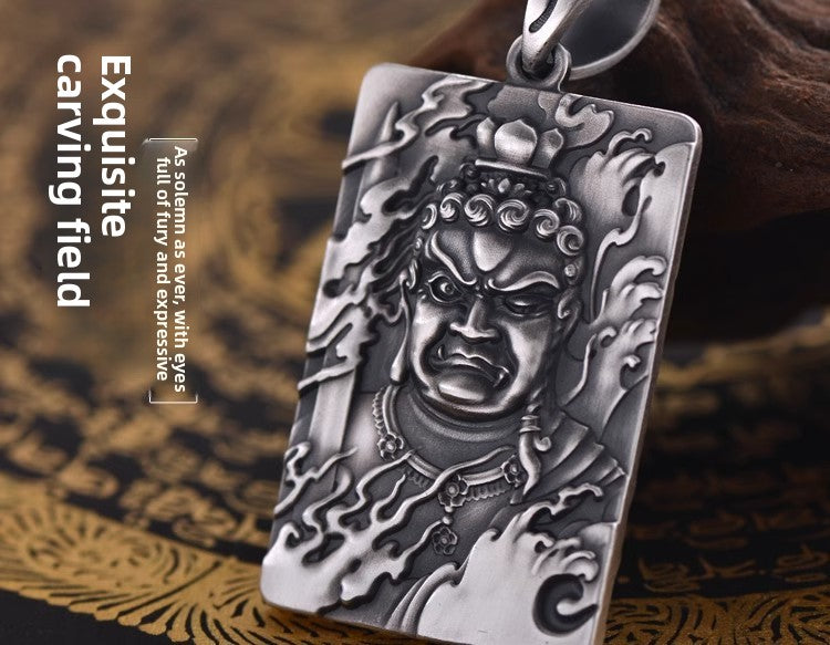 zensoullab Fudo Myooh Pendant for Men Rooster Zodiac Buddha Amulet Talisman