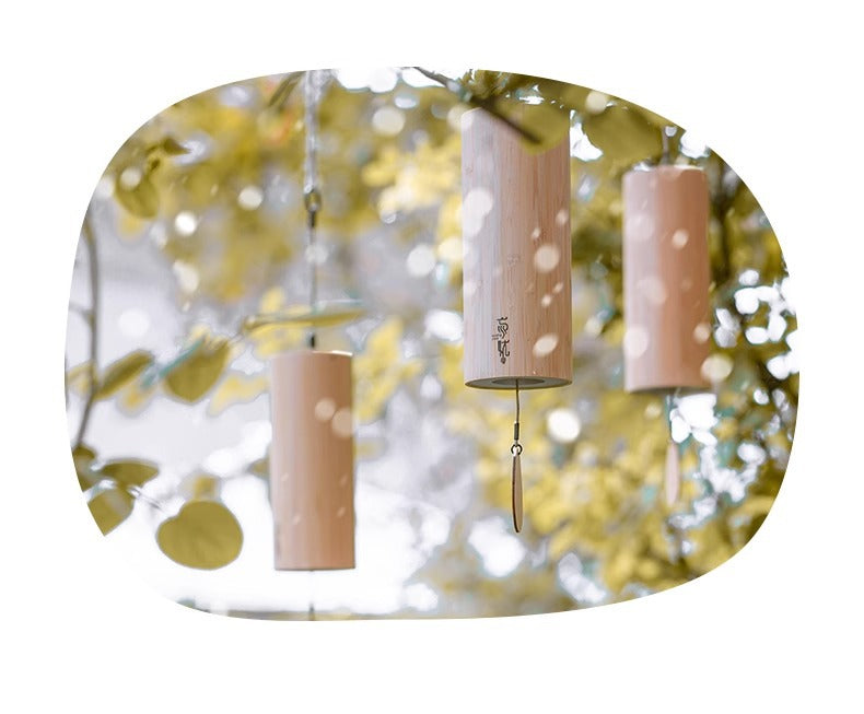 zensoullab Lu Ruzhu Bamboo Wind Chime Chord Japanese Retro Bell Yoga Balcony Outdoor Four Seasons Healing Home Decoration Pendant