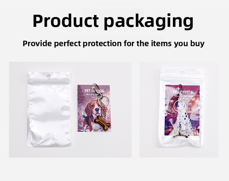 zensoullab Natural Crystal Bone Pet Dog Cat Pendant Purple Pink White Crystal Keychain Bag Charm Golden Retriever Pug