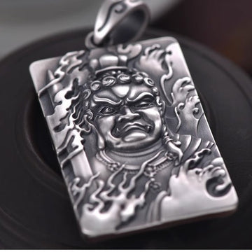 zensoullab Fudo Myooh Pendant for Men Rooster Zodiac Buddha Amulet Talisman