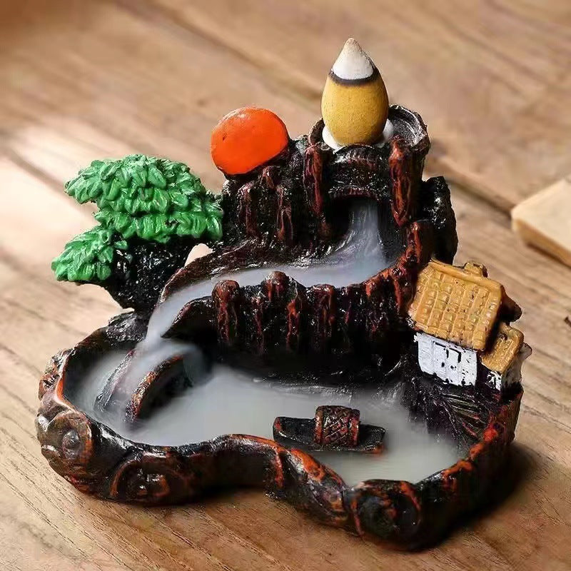 Zensoullab Backflow Incense Burner Resin Ceramic Creative Decoration Aromatherapy Sandalwood Burner Home Aromatherapy Incense Burner Zen