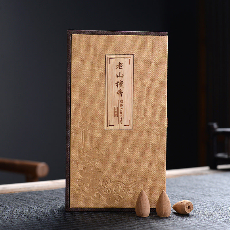 zensoullab Natural Backflow Incense Pellets Agarwood Tower Incense Cones Sandalwood Incense Home Indoor Air Purification Incense Burner Aromatherapy Gift