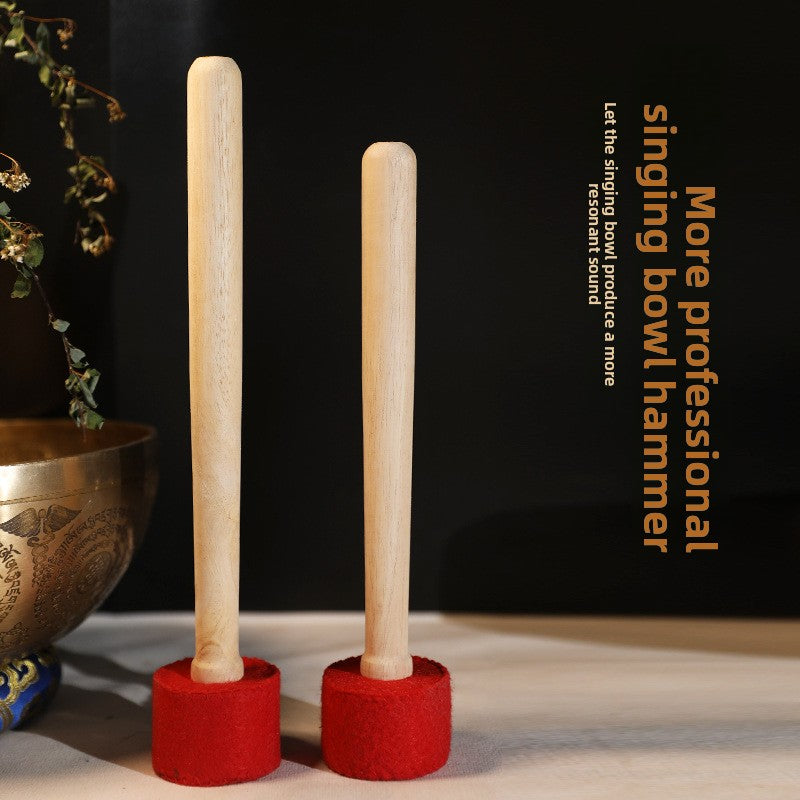 zensoullab Direct Supply Nepal Handmade Velvet Cloth Knocking Stick Tibetan Singing Bowl Hammer Bowl Stick Professional Healing Buddha Sound Bowl Knocking Stick