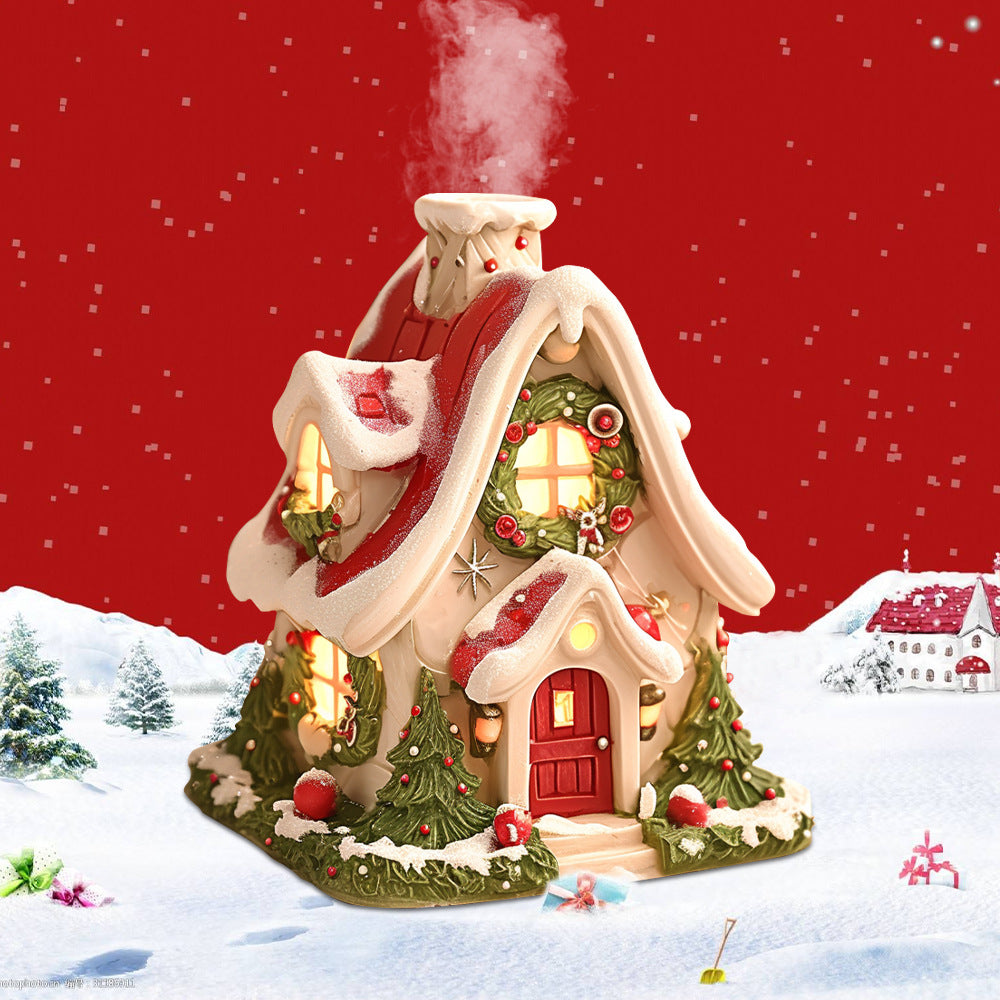 zensoullab Christmas Snow House Resin Incense Burner