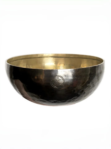 Zensoullab Nepal Handmade Buddha Bowl Xizang Himalaya Bowl Ugyen Double Color Full Moon Himalaya Bowl Copper Chime Stone Yoga Healing Meditation Himalaya Bowl
