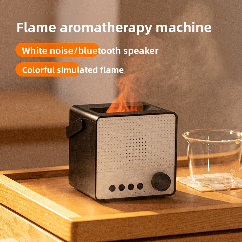 zensoullab Creative Simulated Flame Aromatherapy Machine Multifunctional Humidifier Home White Noise with Bluetooth Speaker Diffuser