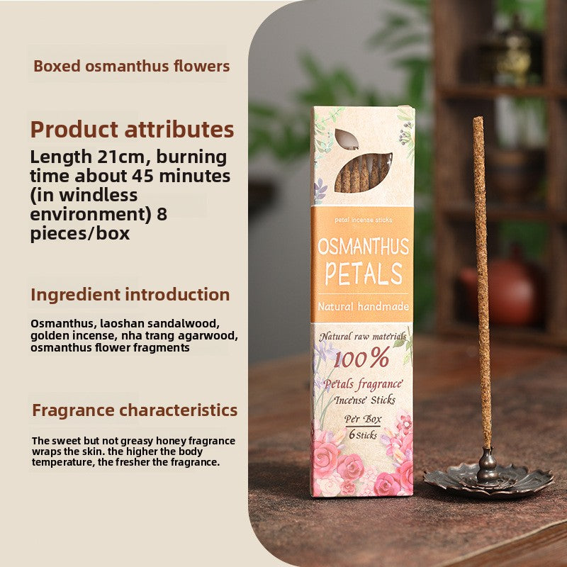 zensoullab Argentina Incense Rose Osmanthus Petal Incense Fragrant Incense Azalea Sandalwood Saffron Incense Sticks Home Use