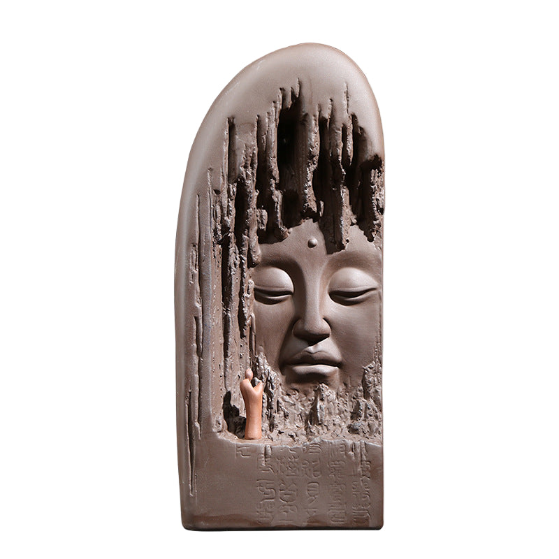 Zensoullab Yunshang Creative Backflow Incense Burner Zen Purple Clay Ornaments Buddha Worship Home Indoor Worship Decoration Sandalwood Stove Buddha Utensils