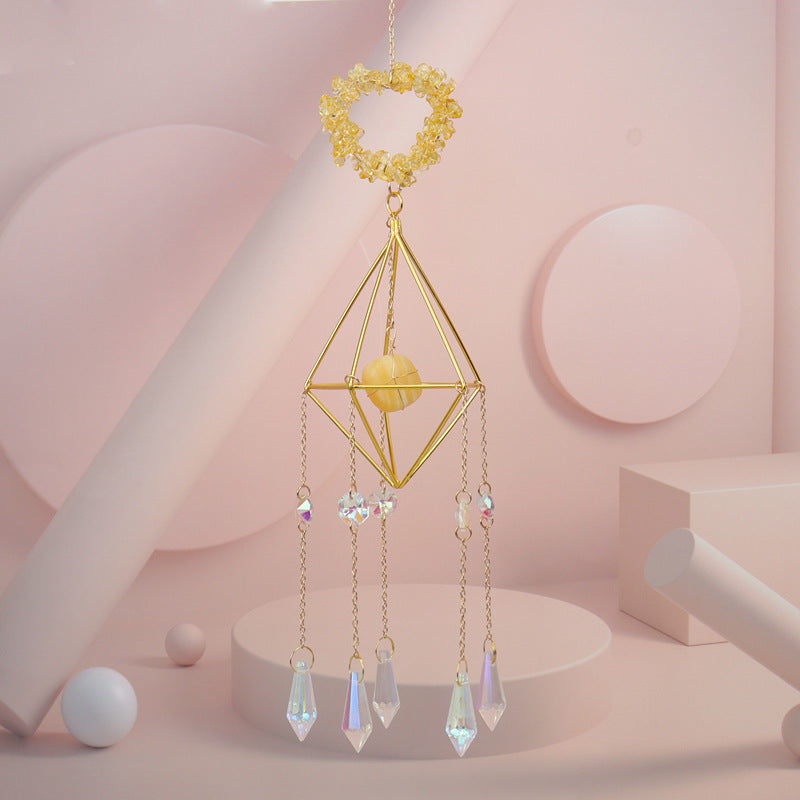 zensoullab Sun Catcher Crystal Air Frame Heart Pendant Light Garden Decoration Pendant Light Crystal Hanging Ornament