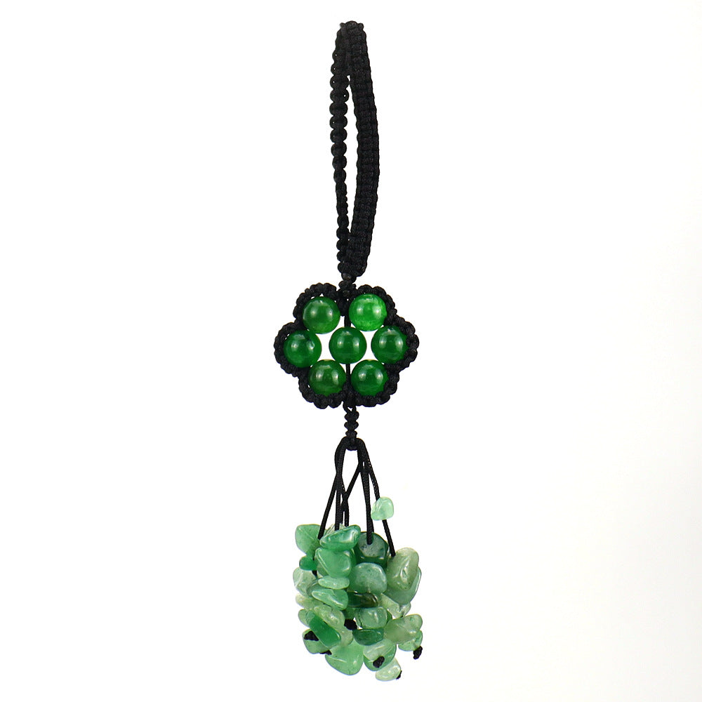 zensoullab Handmade Woven Crystal Colorful Round Bead Pendant Keychain Bag Pendant Car Hanging Ornament