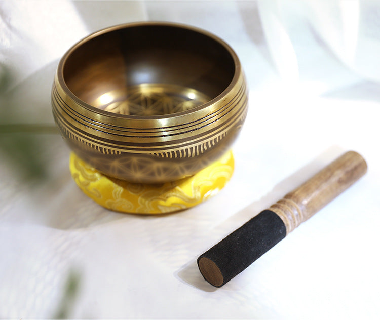 zensoullab Nepal Handmade Singing Bowl Meditation Healing Sanskrit Bowl Sound Wave Healing Yoga Meditation Bowl Buddha Sound Bowl Copper Bowl