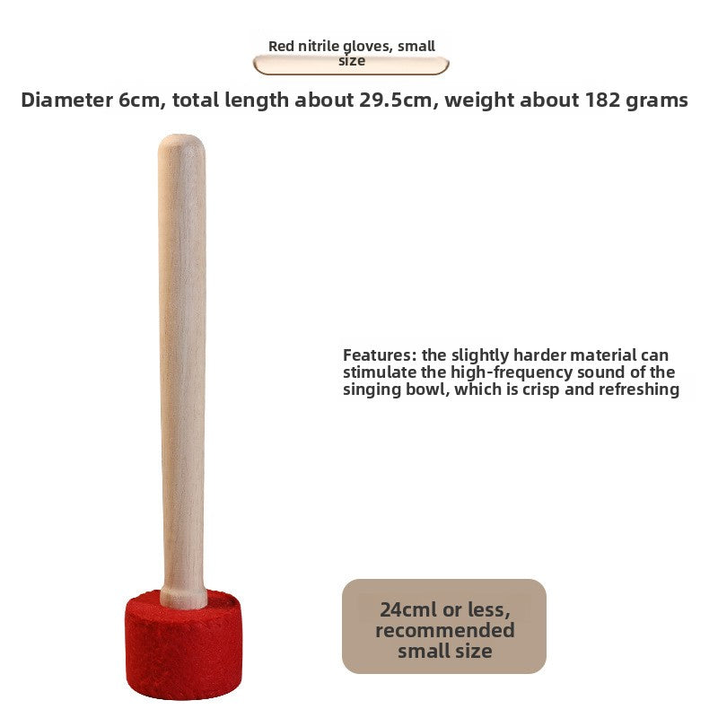 zensoullab Direct Supply Nepal Handmade Velvet Cloth Knocking Stick Tibetan Singing Bowl Hammer Bowl Stick Professional Healing Buddha Sound Bowl Knocking Stick