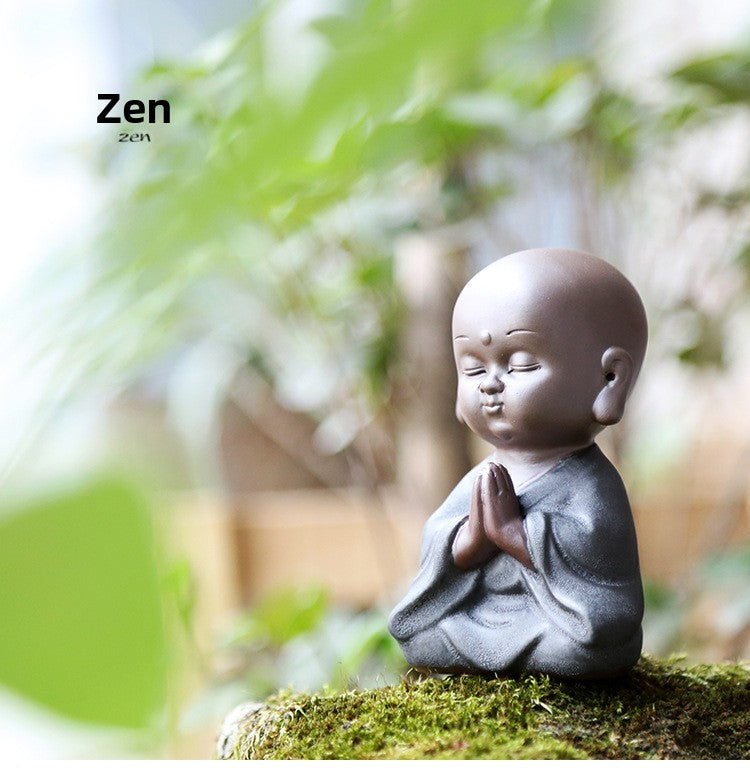 zensoullab Yunshang Black Gold Sand Purple Sand Little Monk Tea Pet Ornament Creative Can Be Raised Tea Tray Tea Play Tea Ceremony Accessories Little Sha Yi