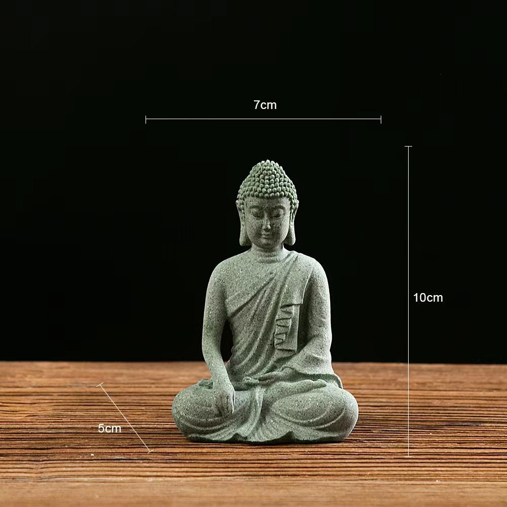 zensoullab New Buddha Statue Crafts Zen Fish Tank Landscape Ornament New Chinese Style Creative Entrance Home Decoration