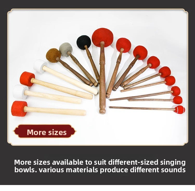 zensoullab Nepal Handmade Wool Felt Knocking Stick Tibetan Singing Bowl Mallet Sound Therapy Buddha Sound Bowl Accessories Buddha Sound Bowl Stick Hammer