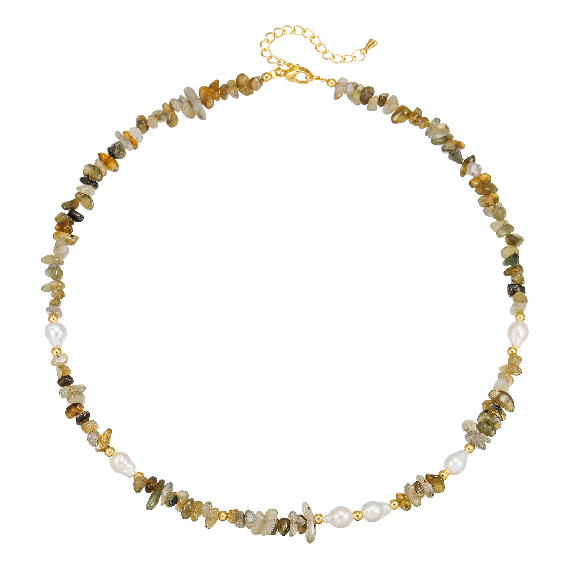 Zensoullab2025 Autumn and Winter Freshwater Pearl Necklace Bracelet Maillard Moonstone Pearl Sweater Chain High-Grade Light Luxury