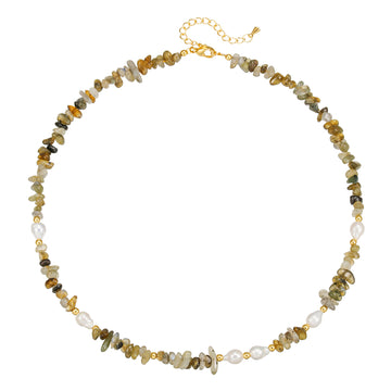 Zensoullab2025 Autumn and Winter Freshwater Pearl Necklace Bracelet Maillard Moonstone Pearl Sweater Chain High-Grade Light Luxury