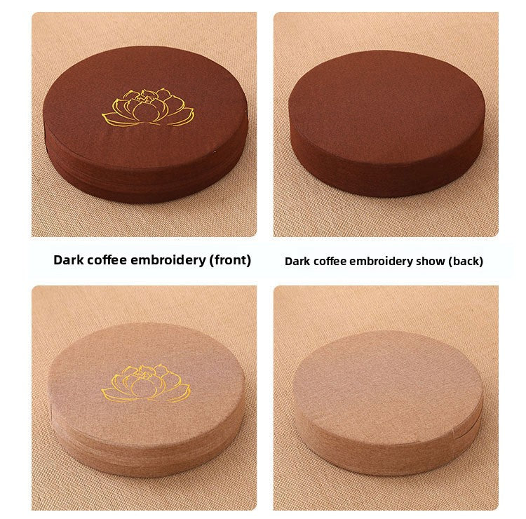 Zensoullab Japanese Style Tatami Mat Futon Cushion Thickened Stool Removable and Washable Window Cushion round Meditation Cushion Meditation Pray Cushion